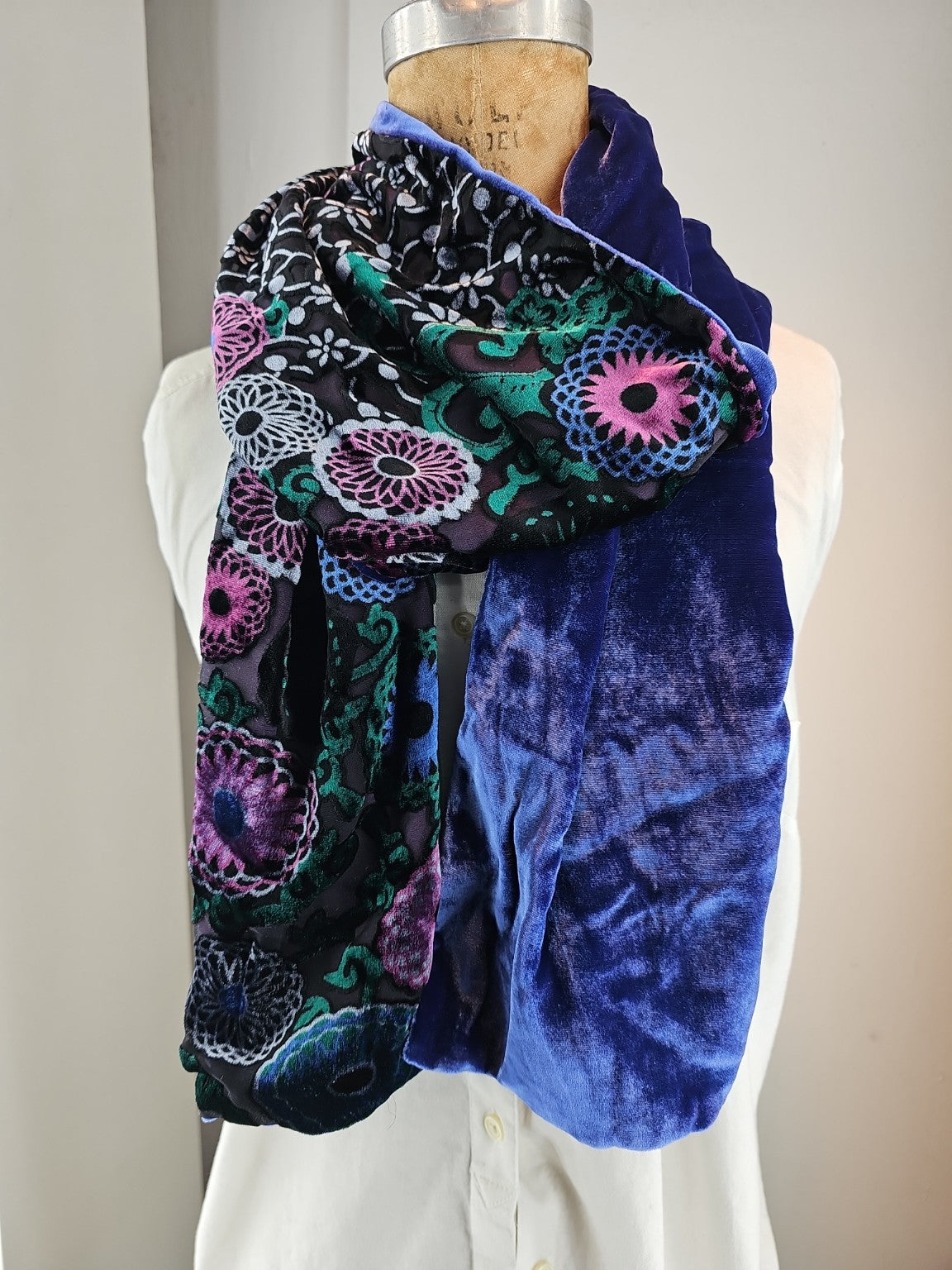 Royal Blue Garden Scarf