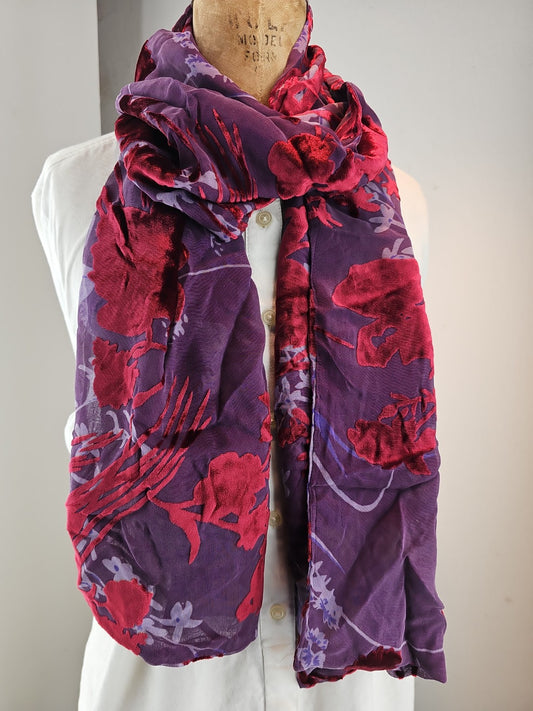 Amethyst Bloom (Silk Burnout Velvet)