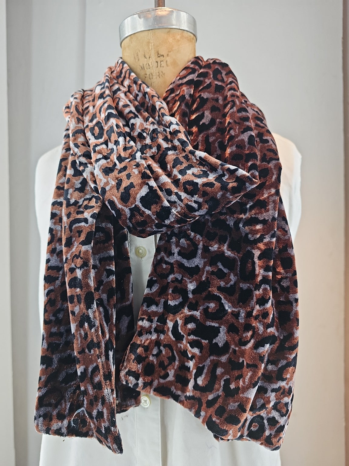 Ember Panther (Burnout Velvet Leopard Pattern)