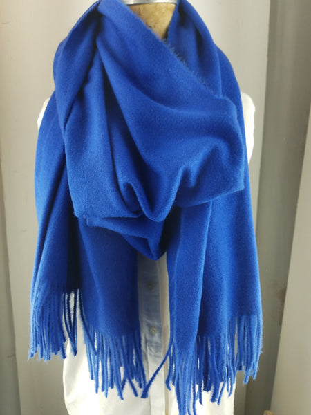 Royal Blue shawl Cashmere Blend