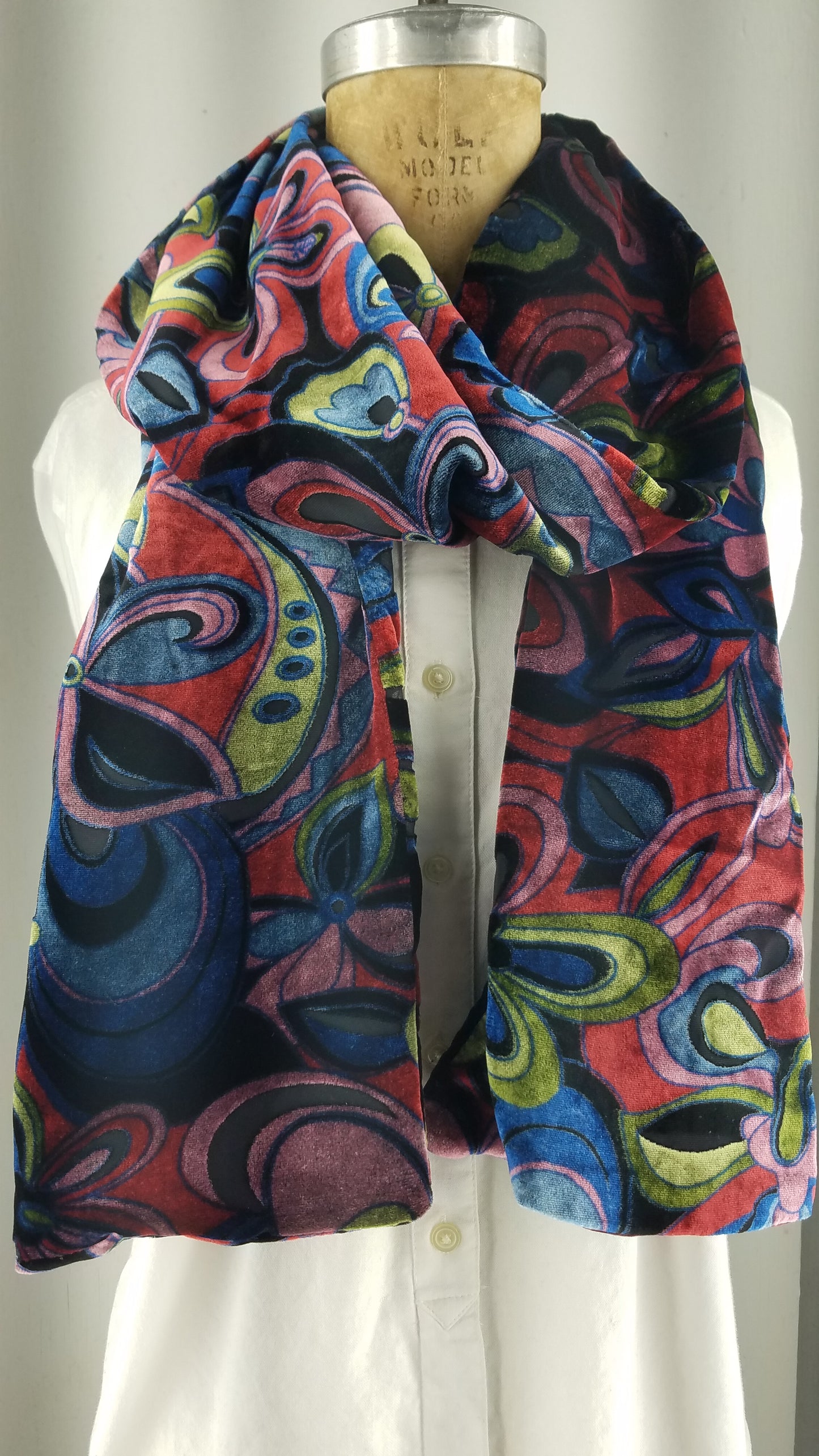 Silk velvet multicolor 60 style back to back