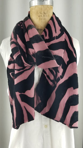 Silk velvet zebra design with Black back