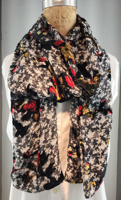 Red Gold and Black on top of a Brown Silk Back to Back