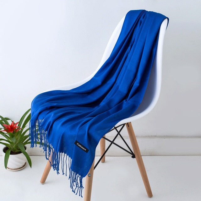 Women Scarf Women Autumn Winter Shawl Scarf Cashmere Scarves Solid Lady Wraps Stoles Soft Female Hijab Scarf Pashmina