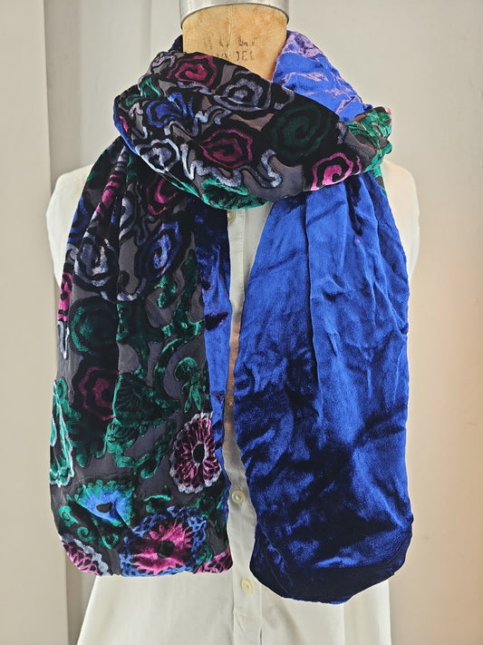 Cobalt Bloom Scarf