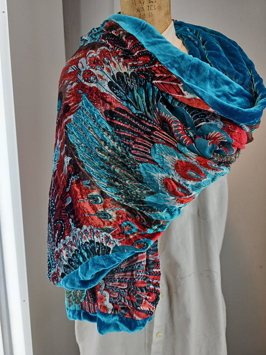 Aqua Phoenix Scarf
