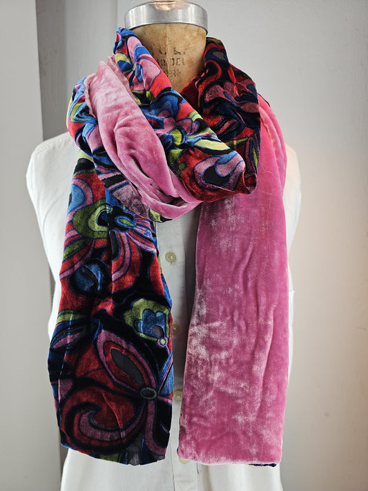 Silk velvet multicolor 60 style Fuchsia Bloom