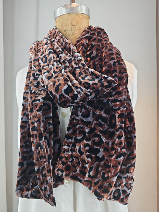 Ember Panther (Burnout Velvet Leopard Pattern)