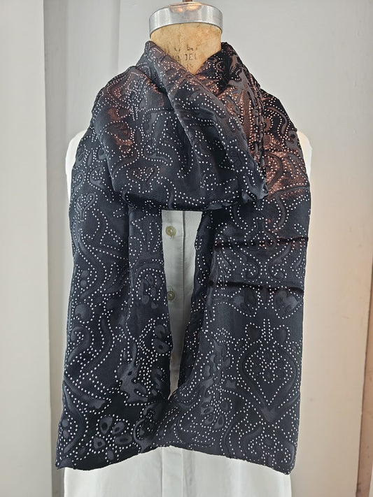 Midnight Lace (Velvet Filigree Burnout)