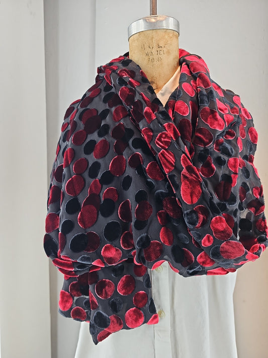 Scarlet Eclipse Shawl (One of a Kind)