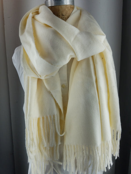 Winter White shawl.. Cashmere Blend