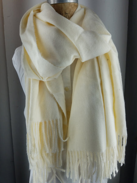 Winter White shawl.. Cashmere Blend