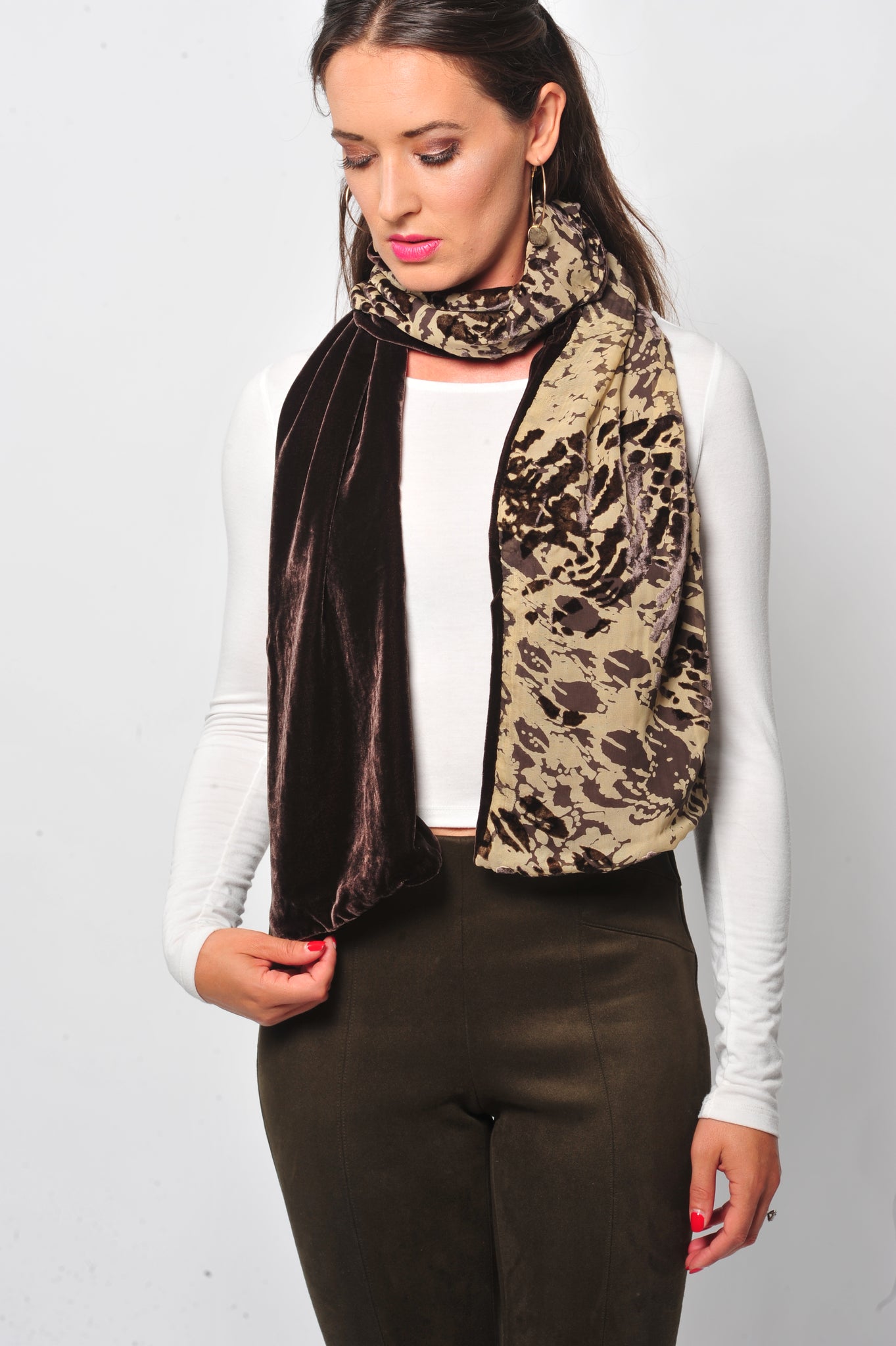 Chocolate Brown Neck Scarf
