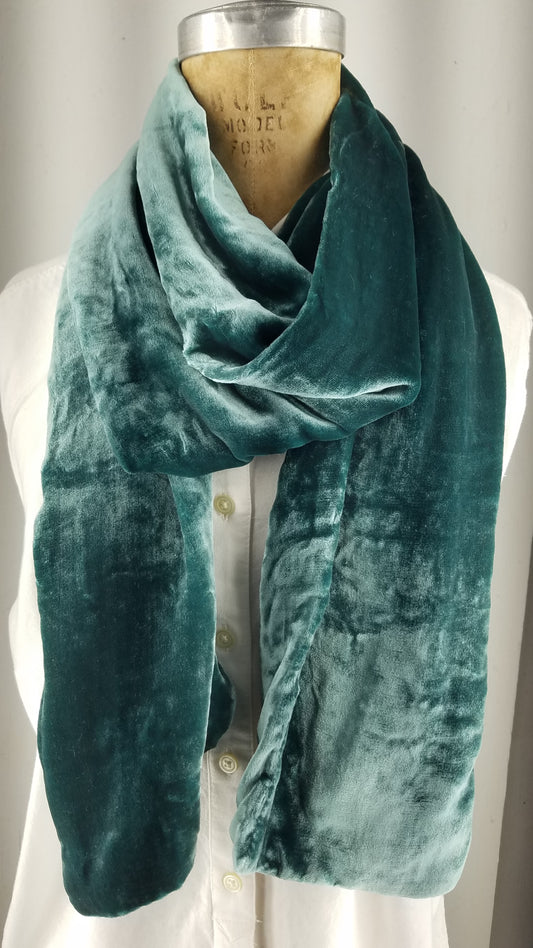 Solid Cedar Silk Velvet Scarf