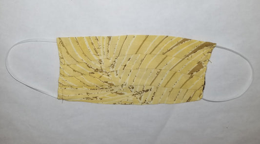 Yellow and Tan Leaf Print